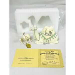 Hawthorne Village Sitting CAMEL Two SHEEP Silver Blessings Nativity